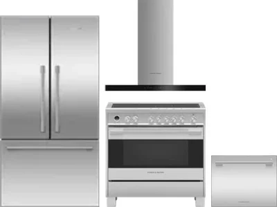 4 Piece Package Includes Refrigerator, Range, Hood And Dishwasher